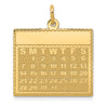 14k Monday the First Day Engravable Calendar Pendant