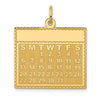 14k Tuesday the First Day Engravable Calendar Pendant