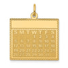 14k Wednesday the First Day Engravable Calendar Pendant