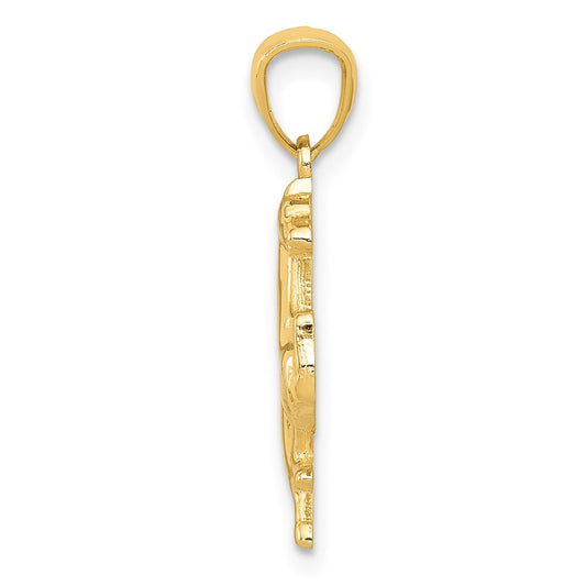 14k Rearing Horse Pendant