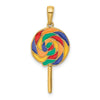 14k 3-D Multi-color Enameled Lollipop Pendant