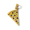 14k Multi-color Enameled Pizza Slice Pendant