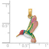 14k Enameled 3-D Hummingbird Pendant