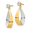 Gold Earring Jackets with CZ Studs
