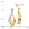 Gold Earring Jackets with CZ Studs