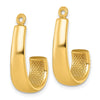 14k Polished J-Hoop Earring Jackets