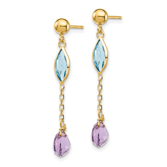 Gemstone Dangle Earrings