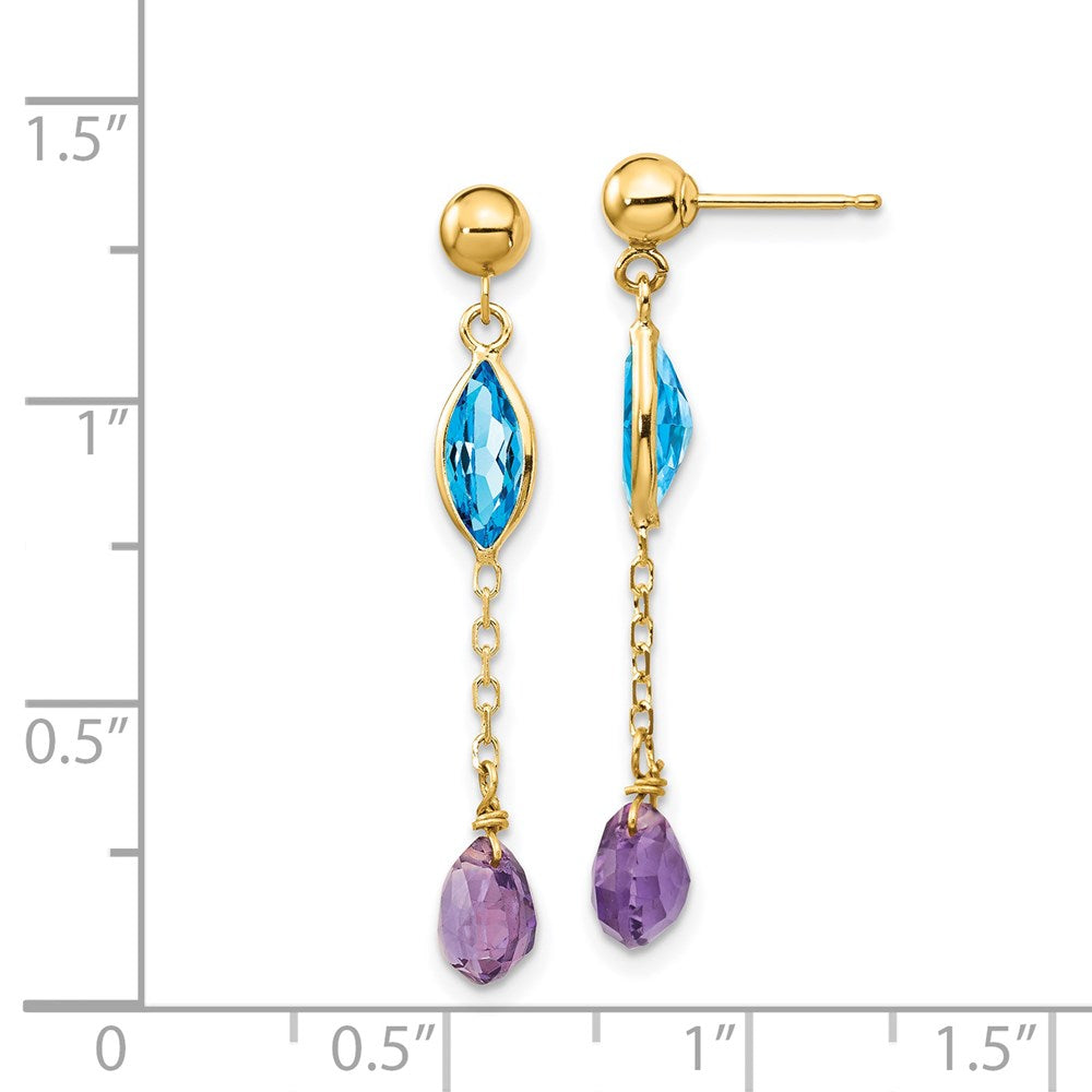 Gemstone Dangle Earrings