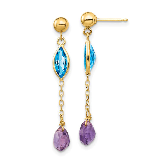 Gemstone Dangle Earrings