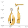 Gold Earring Jackets with CZ Studs