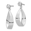 Gold Earring Jackets with CZ Studs