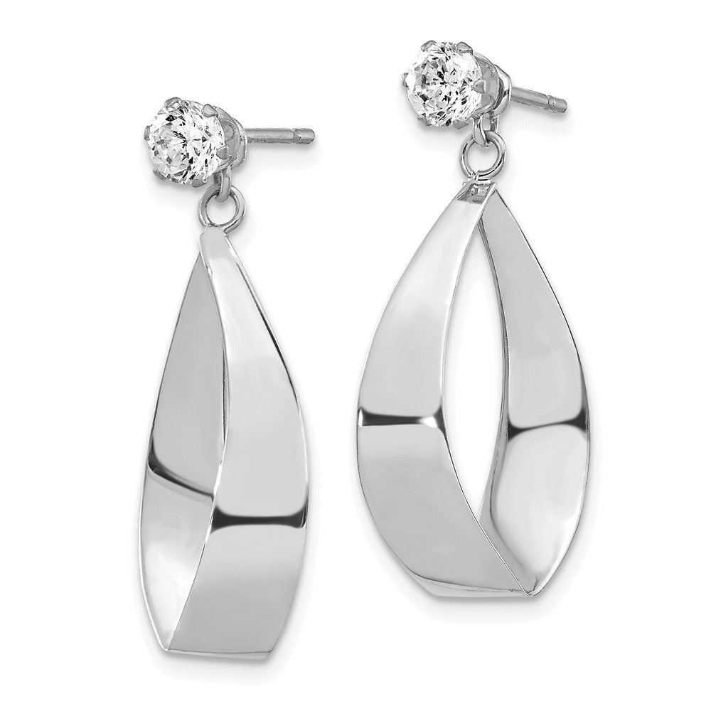 Gold Earring Jackets with CZ Studs