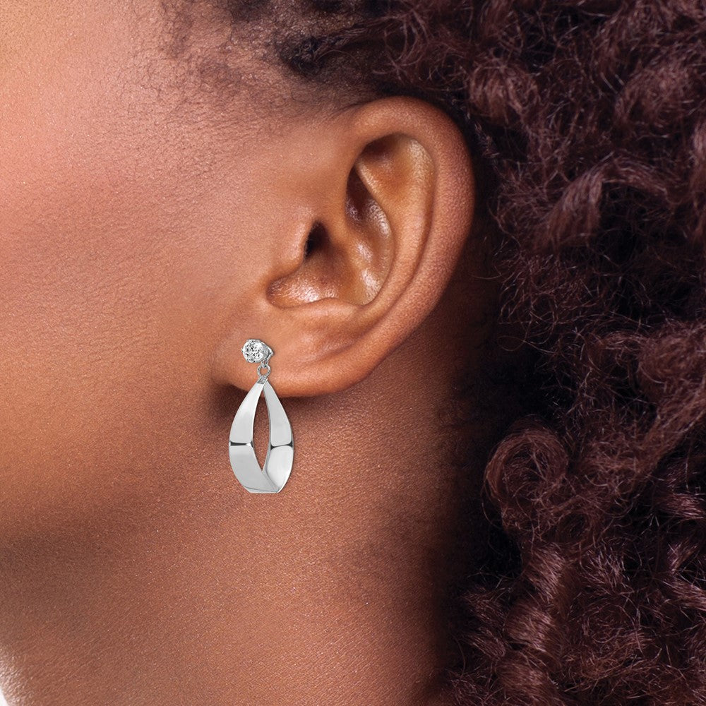 Gold Earring Jackets with CZ Studs
