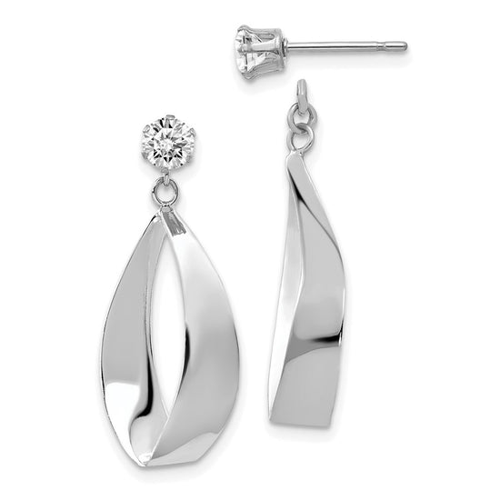 Gold Earring Jackets with CZ Studs