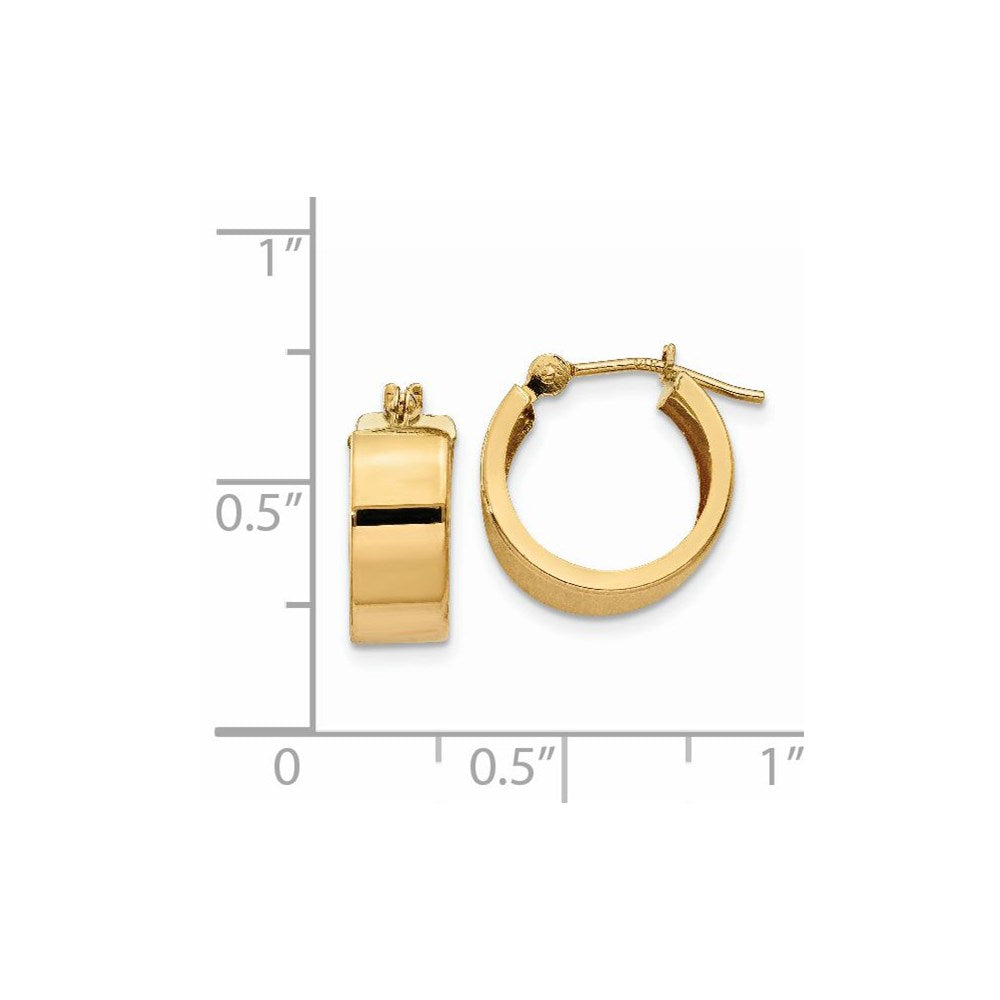 14k 5x10mm Polished Hoop Earrings