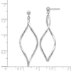 Gols Twist Dangle Shepard Hook Earrings