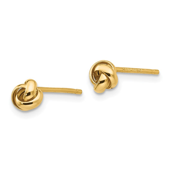 Gold Love Knot Post Earrings