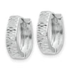 Gold Diamond-cut Hinged Hoop Earrings