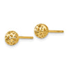 Gold Cut-out Boll Post Earrings