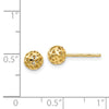 Gold Cut-out Boll Post Earrings