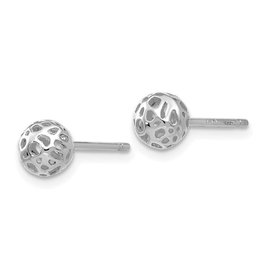 Gold Cut-out Boll Post Earrings