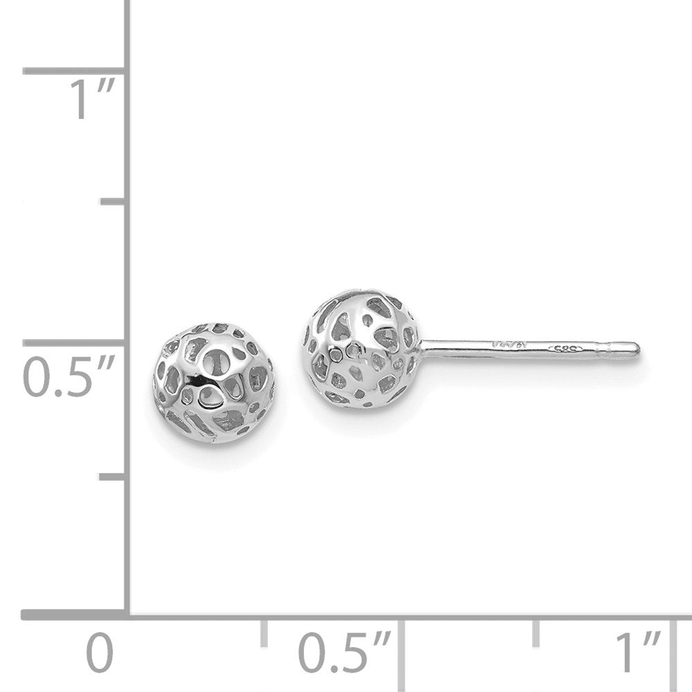 Gold Cut-out Boll Post Earrings