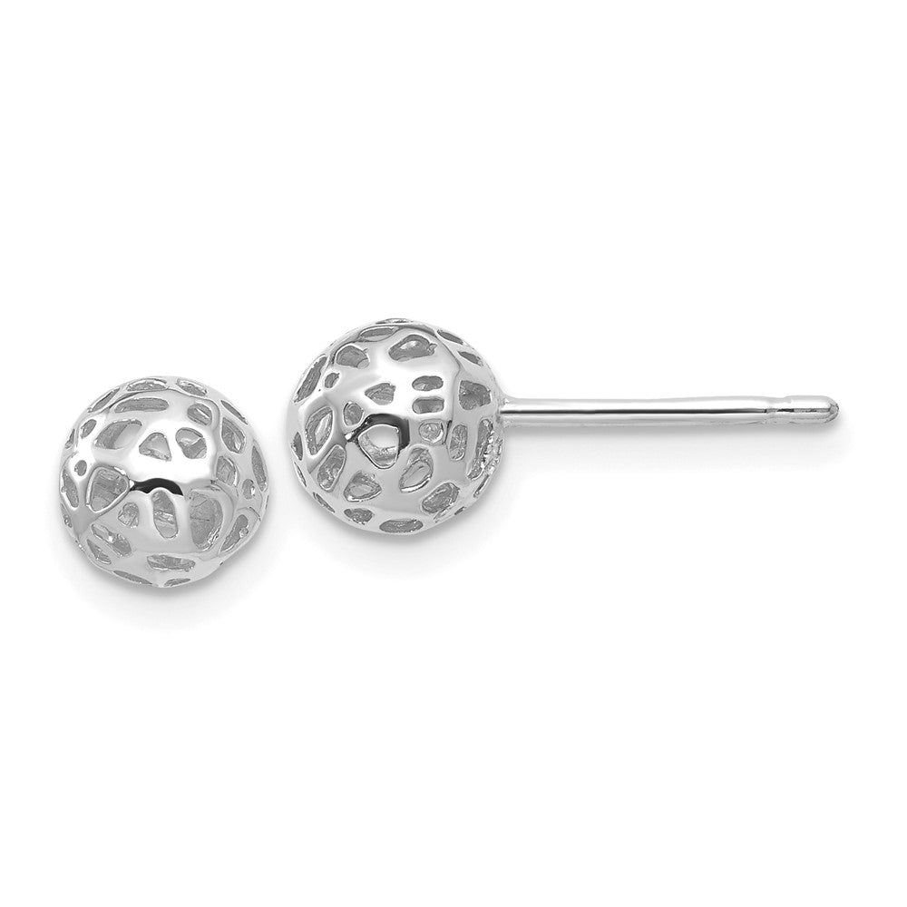 Gold Cut-out Boll Post Earrings