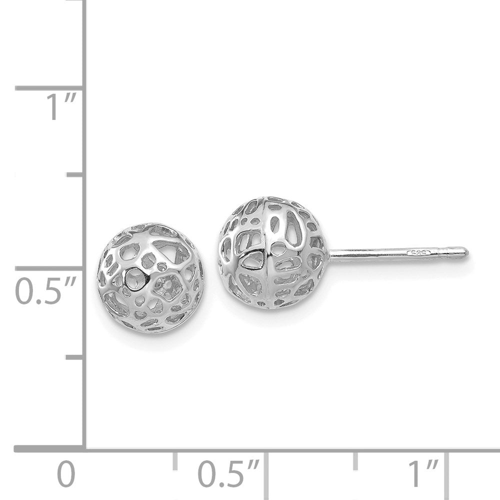 Gold Cut-out Boll Post Earrings
