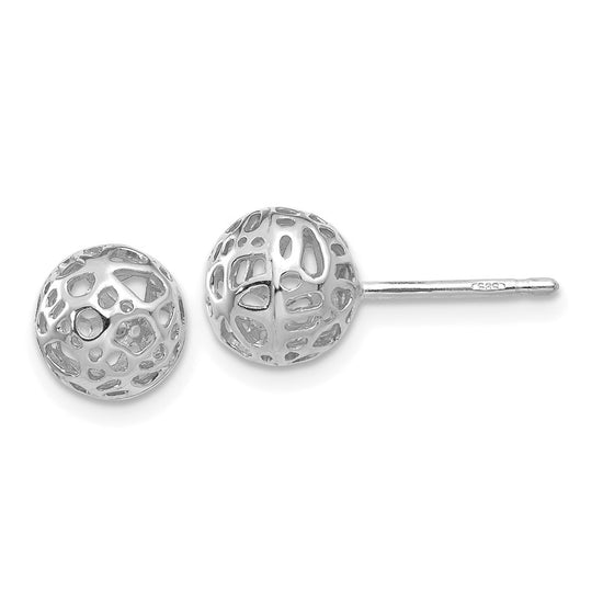 Gold Cut-out Boll Post Earrings