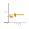 14k Polished Heart Post Earrings