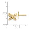 14k Polished Filigree Butterfly Post Earrings