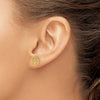14k Polished Tree of Life in Circle Post Earrings