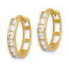 Gold CZ Hoop Earrings