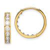 Gold CZ Hoop Earrings