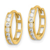 Gold CZ Hoop Earrings