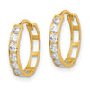 Gold CZ Hoop Earrings