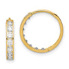 Gold CZ Hoop Earrings