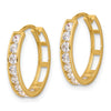 Gold CZ Hoop Earrings
