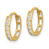 Gold CZ Hoop Earrings