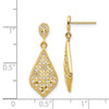 14K Fancy Filigree Dangle Post Earrings
