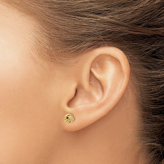 Gold Love Knot Post Earrings