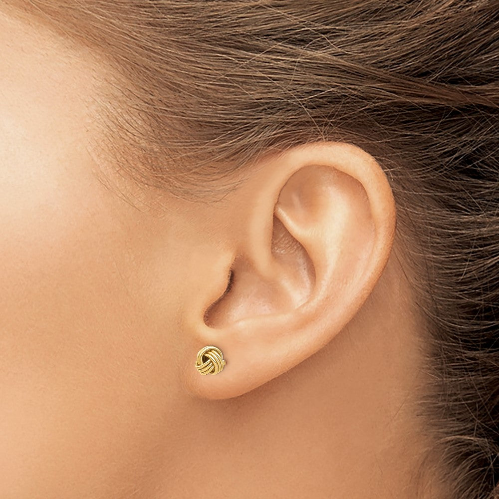 Gold Love Knot Post Earrings