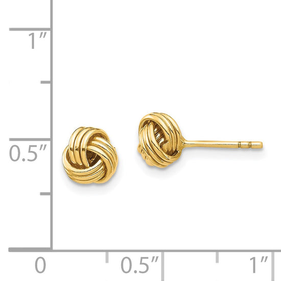 Gold Love Knot Post Earrings