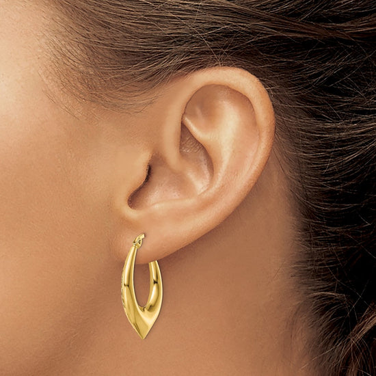 14k D/C Hoop Earring