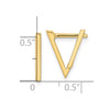 14K Polished Triangle Hoop Earrings