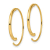 14k Polished Round Wire Threader Earrings
