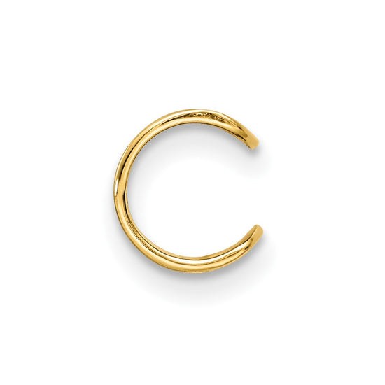 14k Polished 7.8mm Single Ear Cuff