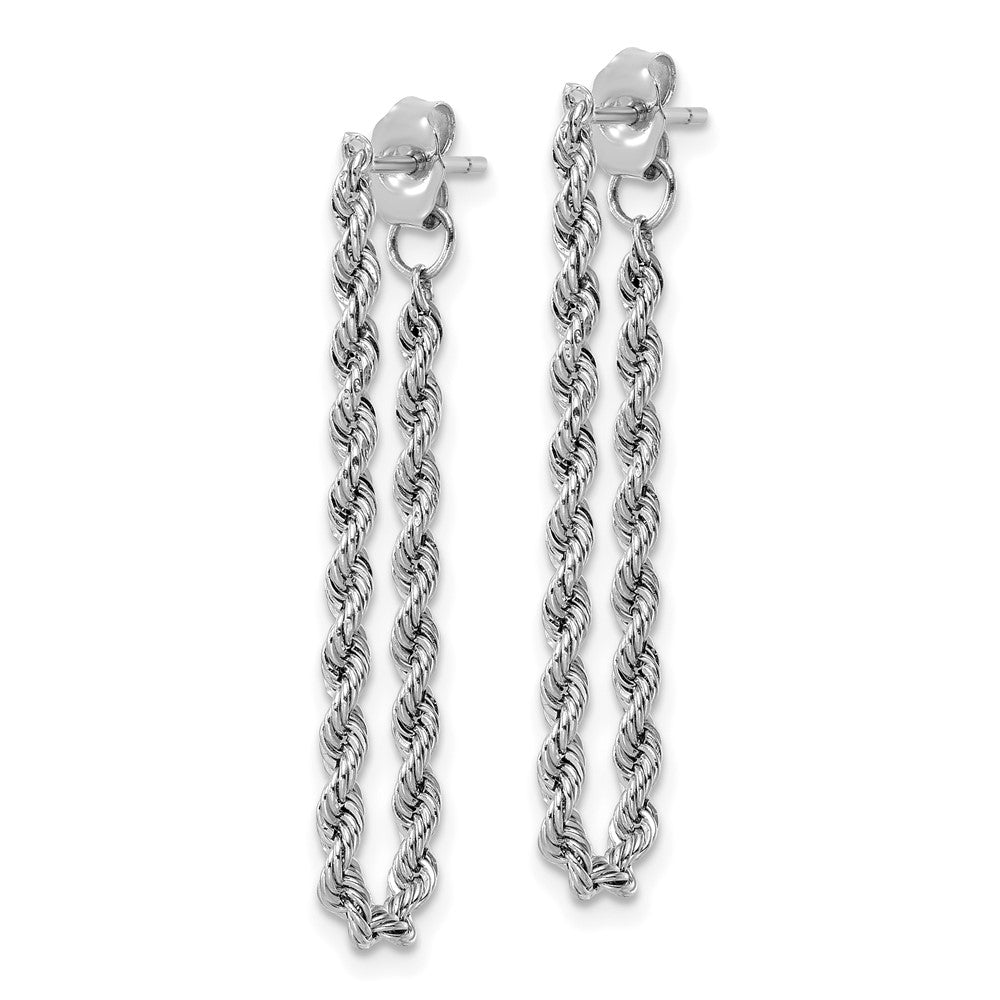 Gold Rope Dangle Post Earrings