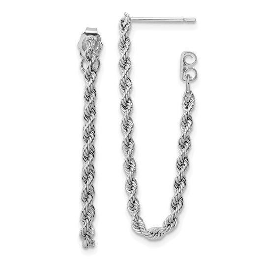 Gold Rope Dangle Post Earrings