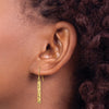 14k Polished Diamond-cut Bar Dangle French Hook Earrings